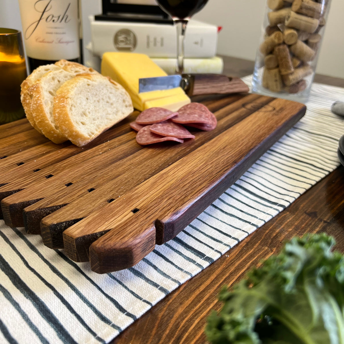 QUICK SHIP Wine Barrel Cutting Board - Gift for Wine Lovers - Mother&#39;s Day Anniversary Wedding Gift