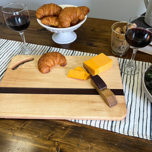 QUICK SHIP Maple Cutting Board Handcrafted from Reclaimed Wine Barrel - Unique cutting board - Housewarming Gift for Chefs