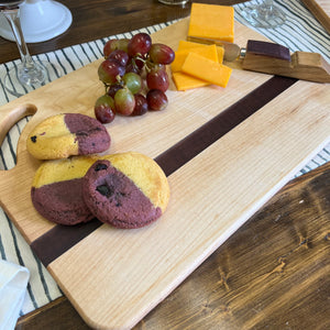 QUICK SHIP Maple Cutting Board Handcrafted from Reclaimed Wine Barrel - Unique cutting board - Housewarming Gift for Chefs