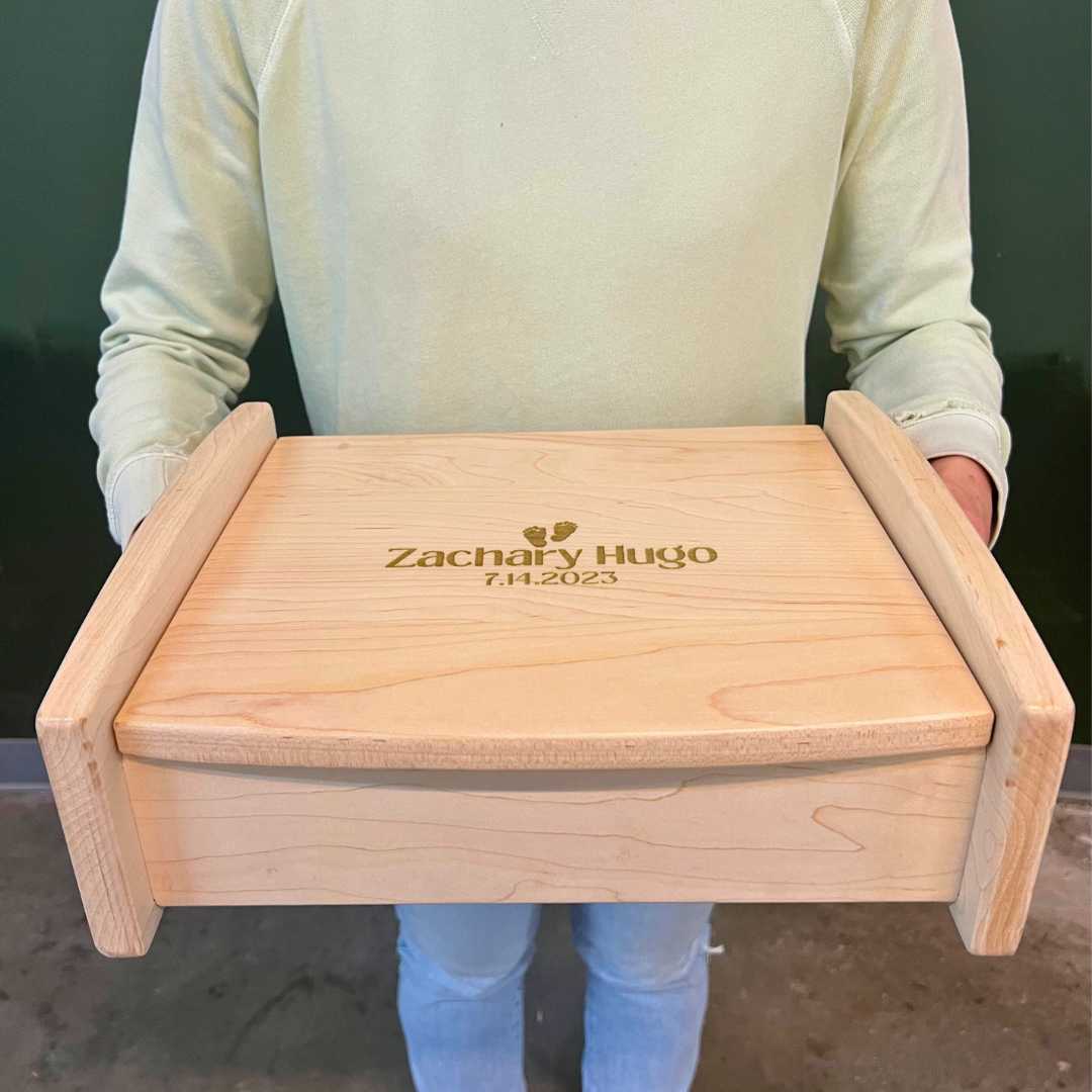 Baptism Keepsake Box for Christening - Personalized Engraved Godparent Gift