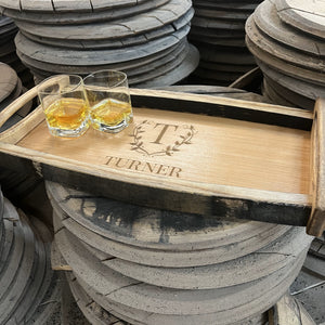Bourbon Barrel Stave Serving Tray