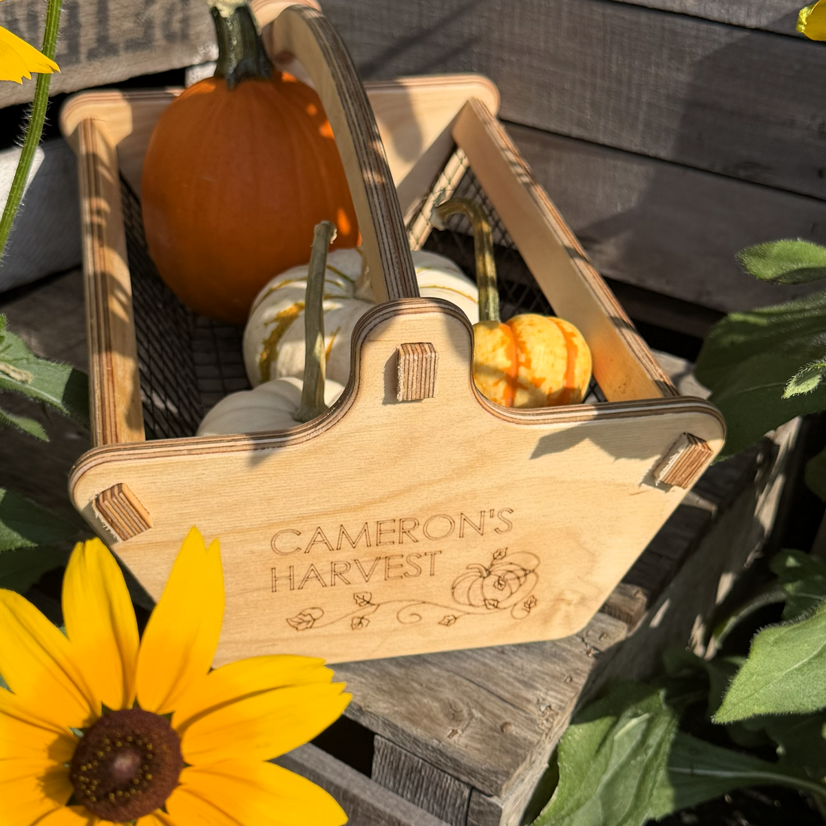 Personalized Harvest Basket - Gift for Gardener - Backyard Garden Basket