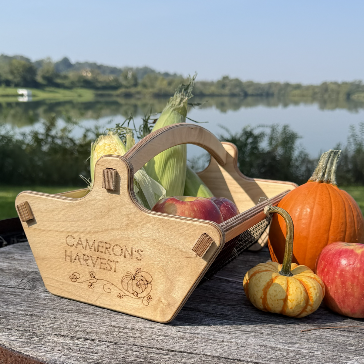 Personalized Garden Basket - 2 sizes - Harvest Basket for Vegetables - Gift for Gardener