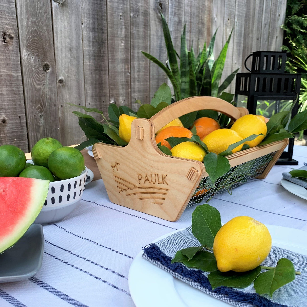 Personalized Garden Basket - 2 sizes - Harvest Basket for Vegetables - Gift for Gardener