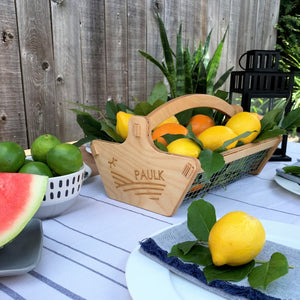 Personalized Garden Basket - 2 sizes - Harvest Basket for Vegetables - Gift for Gardener