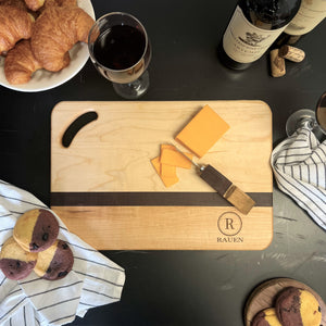 Personalized Maple and Wine Barrel Cutting Board