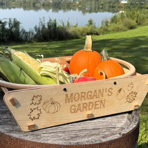 Personalized Harvest Basket - Gift for Gardener or Homesteader-  XL Backyard Garden Basket