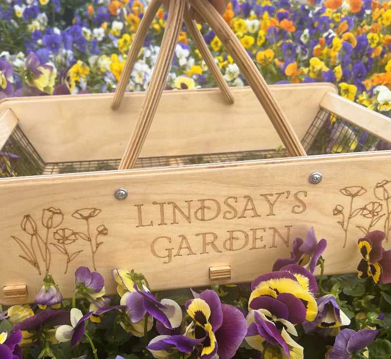 Personalized Harvest Basket - Gift for Gardener or Homesteader-  XL Backyard Garden Basket