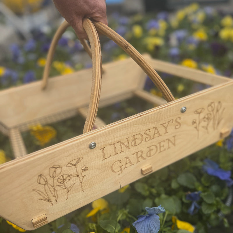 Personalized Harvest Basket - Gift for Gardener or Homesteader-  XL Backyard Garden Basket