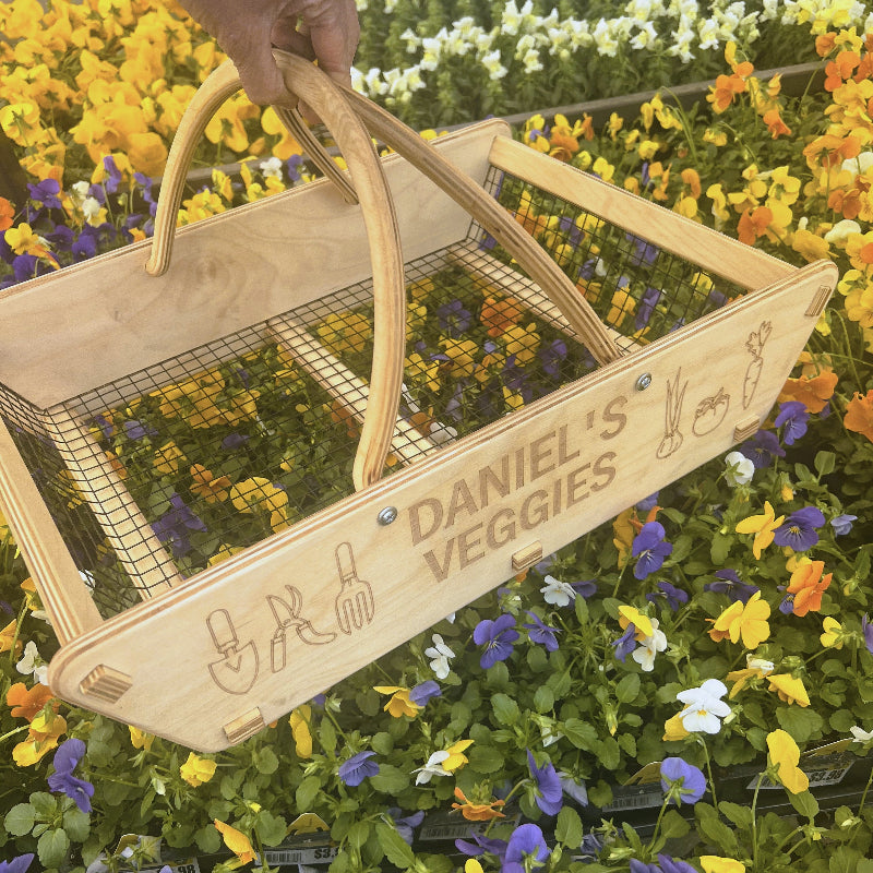 Personalized Harvest Basket - Gift for Gardener or Homesteader-  XL Backyard Garden Basket