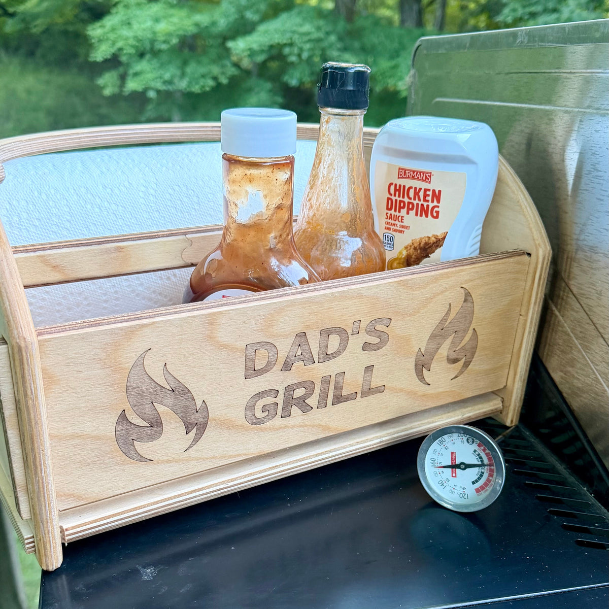 Flame Design on Grill caddy by Pinecone Home
