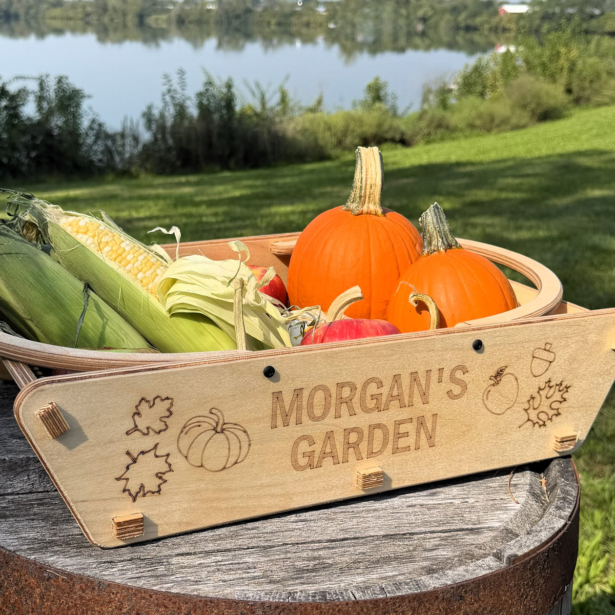 Personalized Garden Basket - 2 sizes - Harvest Basket for Vegetables - Gift for Gardener