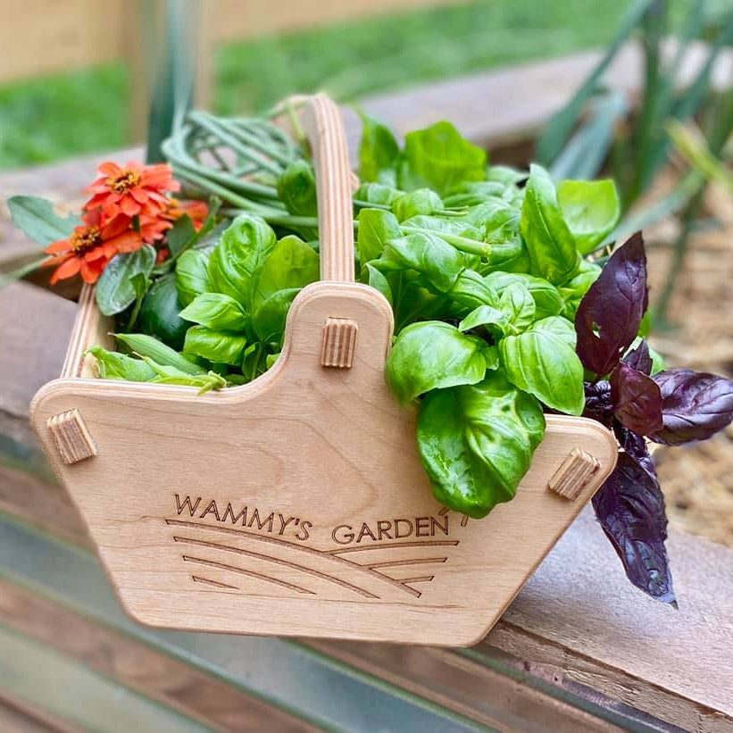 Personalized Garden Basket - 2 sizes - Harvest Basket for Vegetables - Gift for Gardener