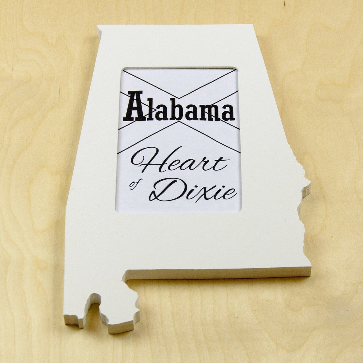 State Shaped Frame - White