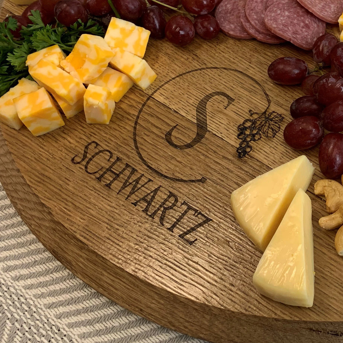 Wine Barrel Round Lazy Susan