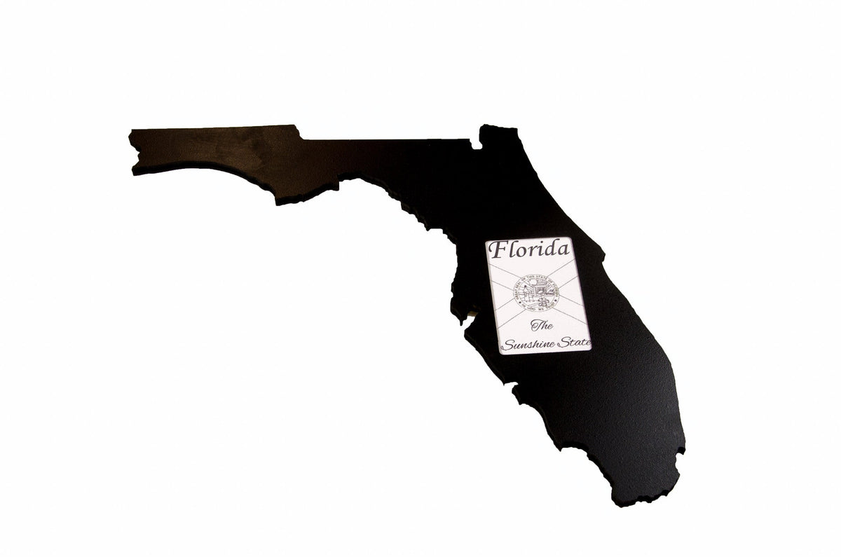 State Shaped Frame - Black