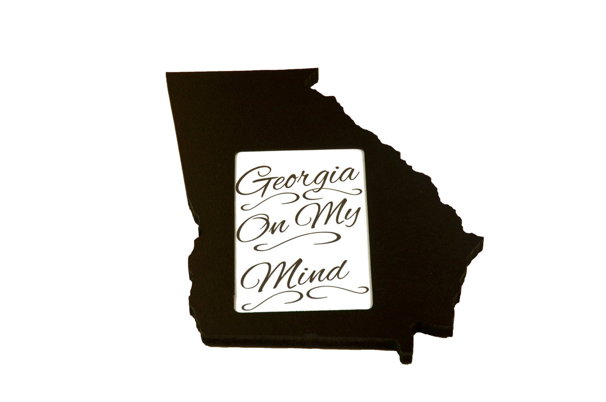 State Shaped Frame - Black