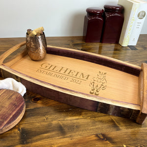 Wine Stave Serving Tray with Custom Logo