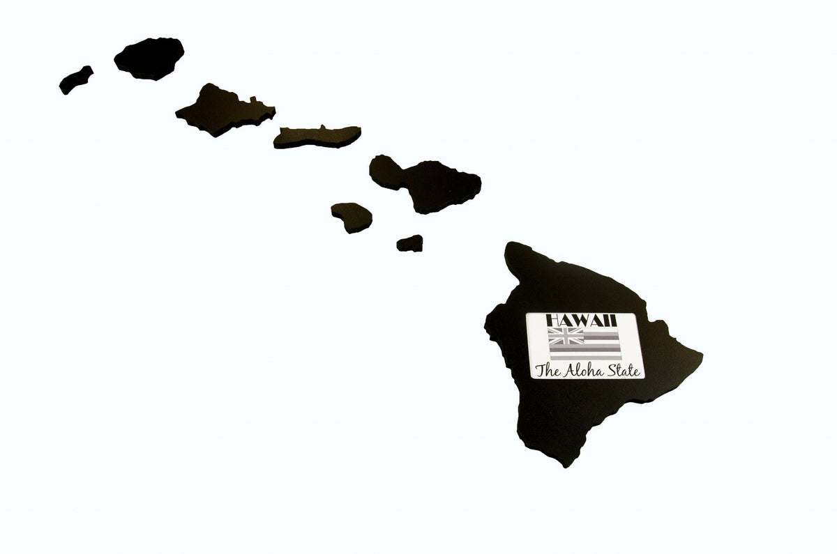 State Shaped Frame - Black