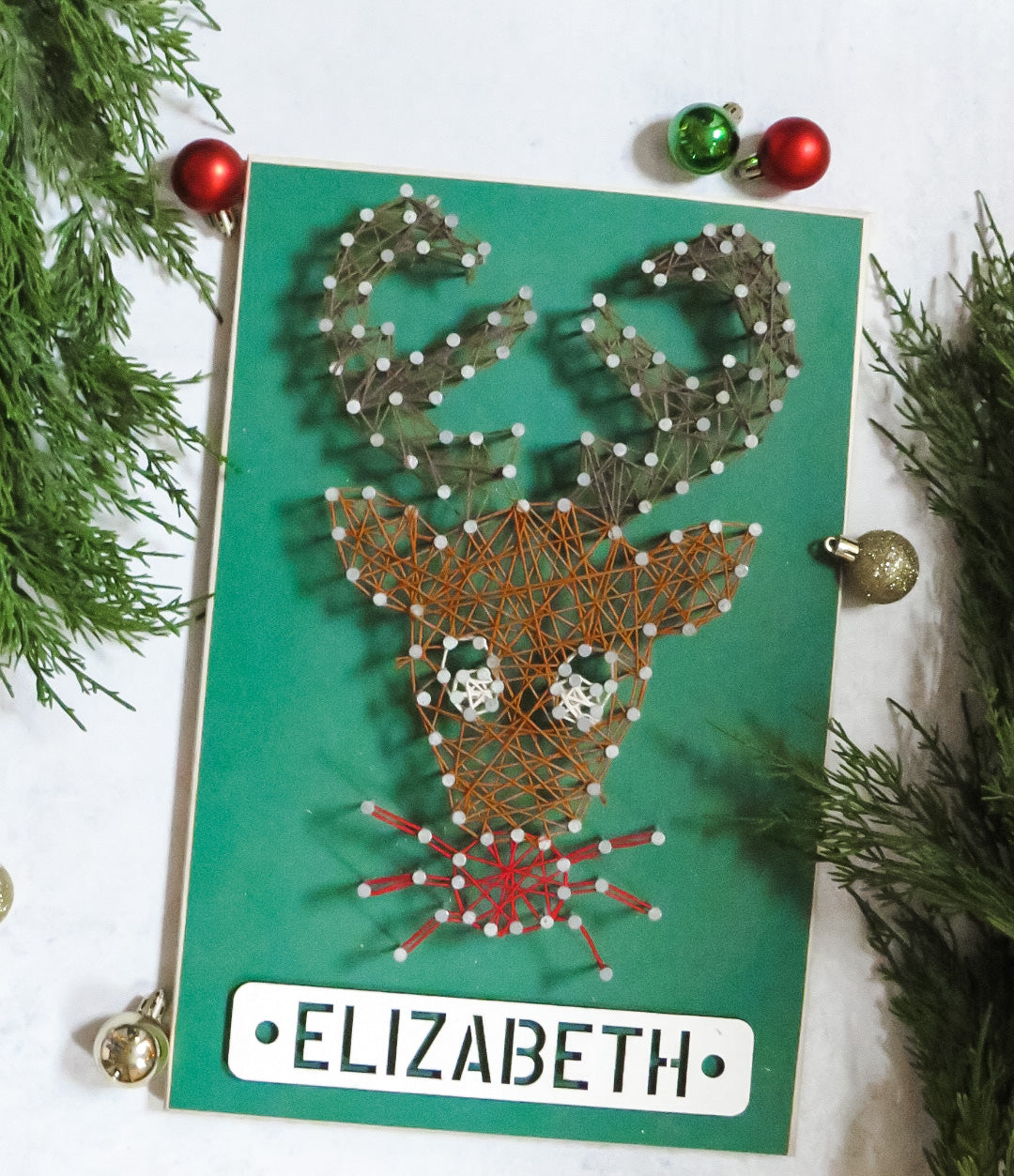 Rudolph Personalized String Art Kit - Pinecone Home