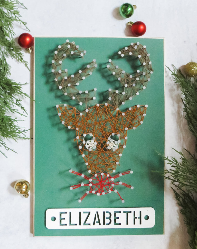 Rudolph Personalized String Art Kit - Pinecone Home