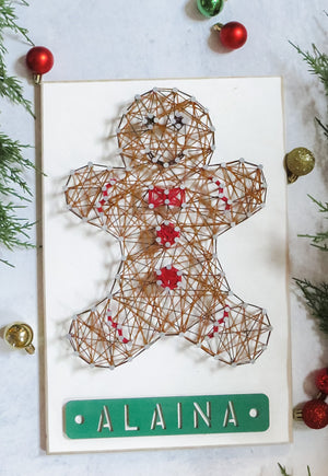 Gingerbread Personalized String Art Kit