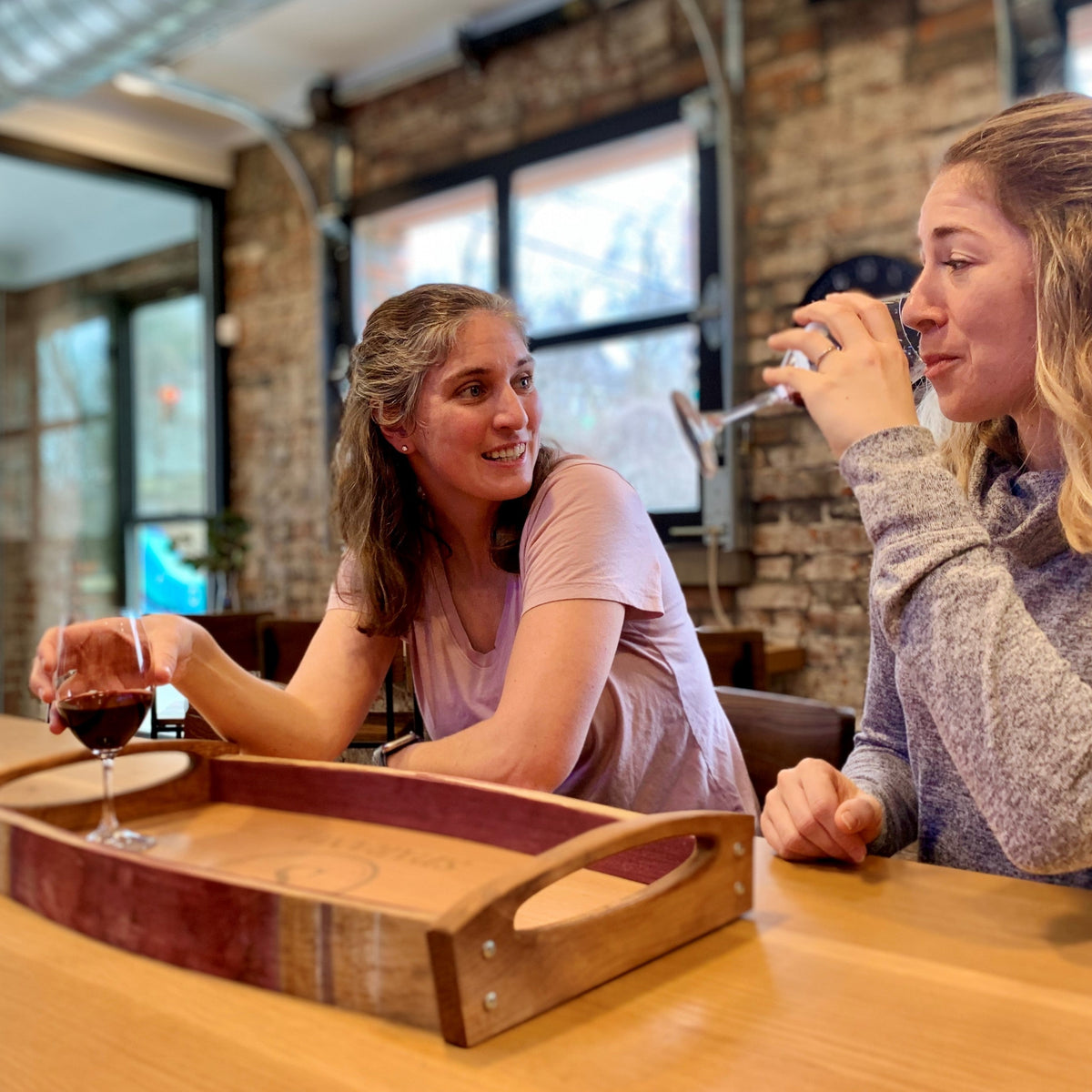 Client Gift Personalized Wine Tray - Realtor Closing Gift - Corporate Branded Client Appreciation Gift - New Home Real Estate Gift