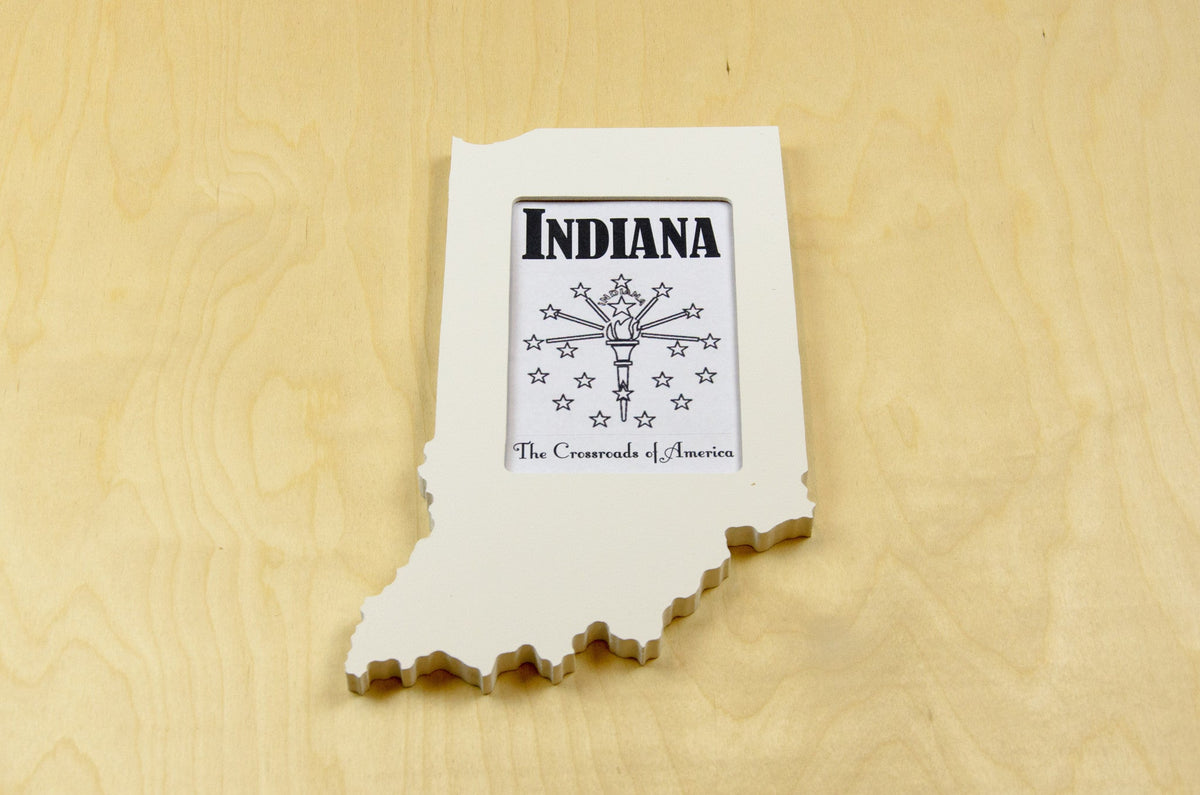 State Shaped Frame - White