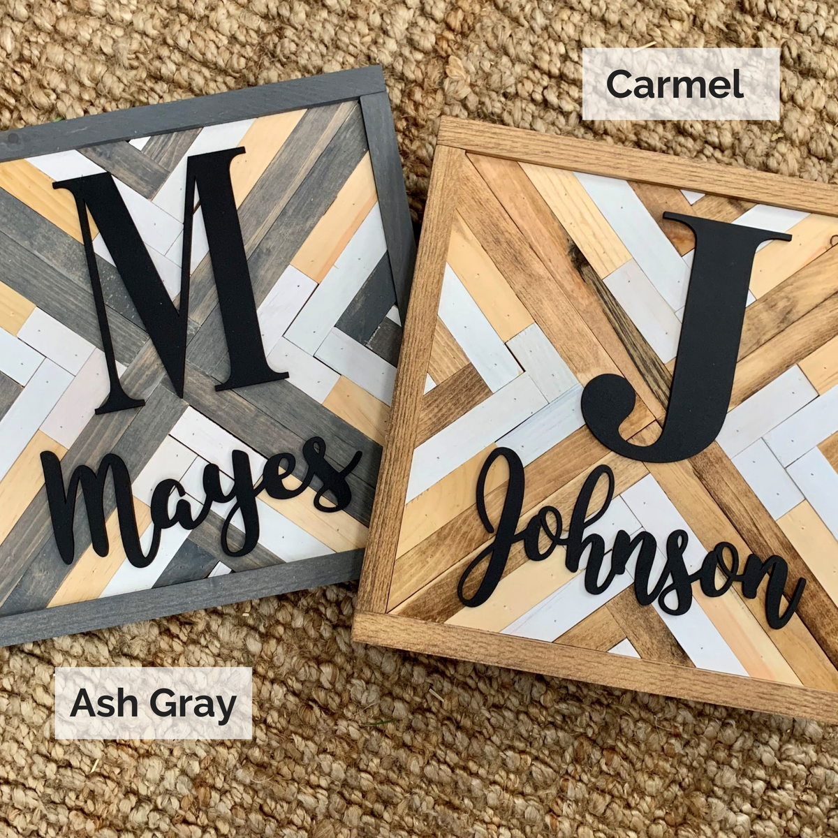 Clearance Personalized Geo Wood Wall Art