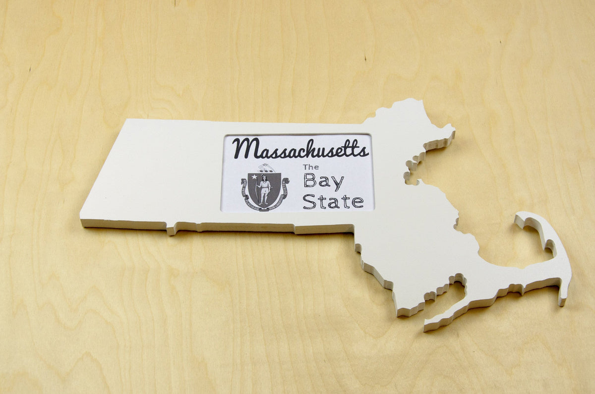 State Shaped Frame - White