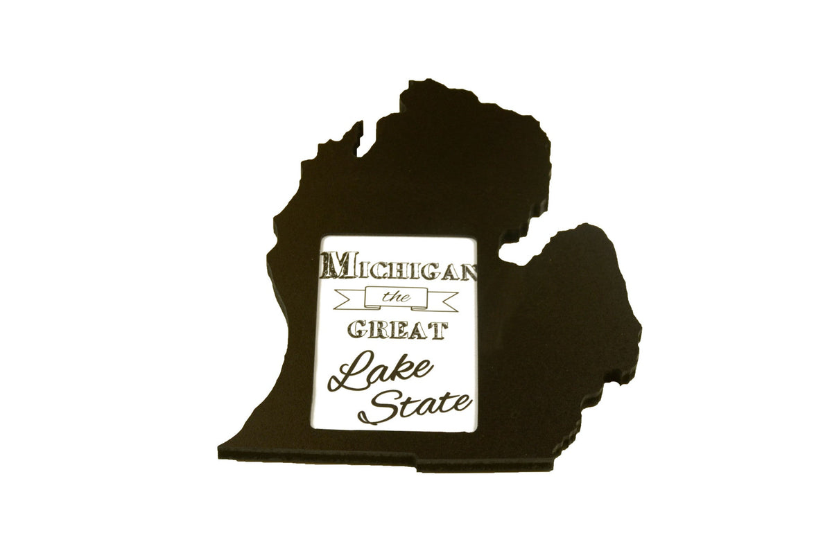 State Shaped Frame - Black