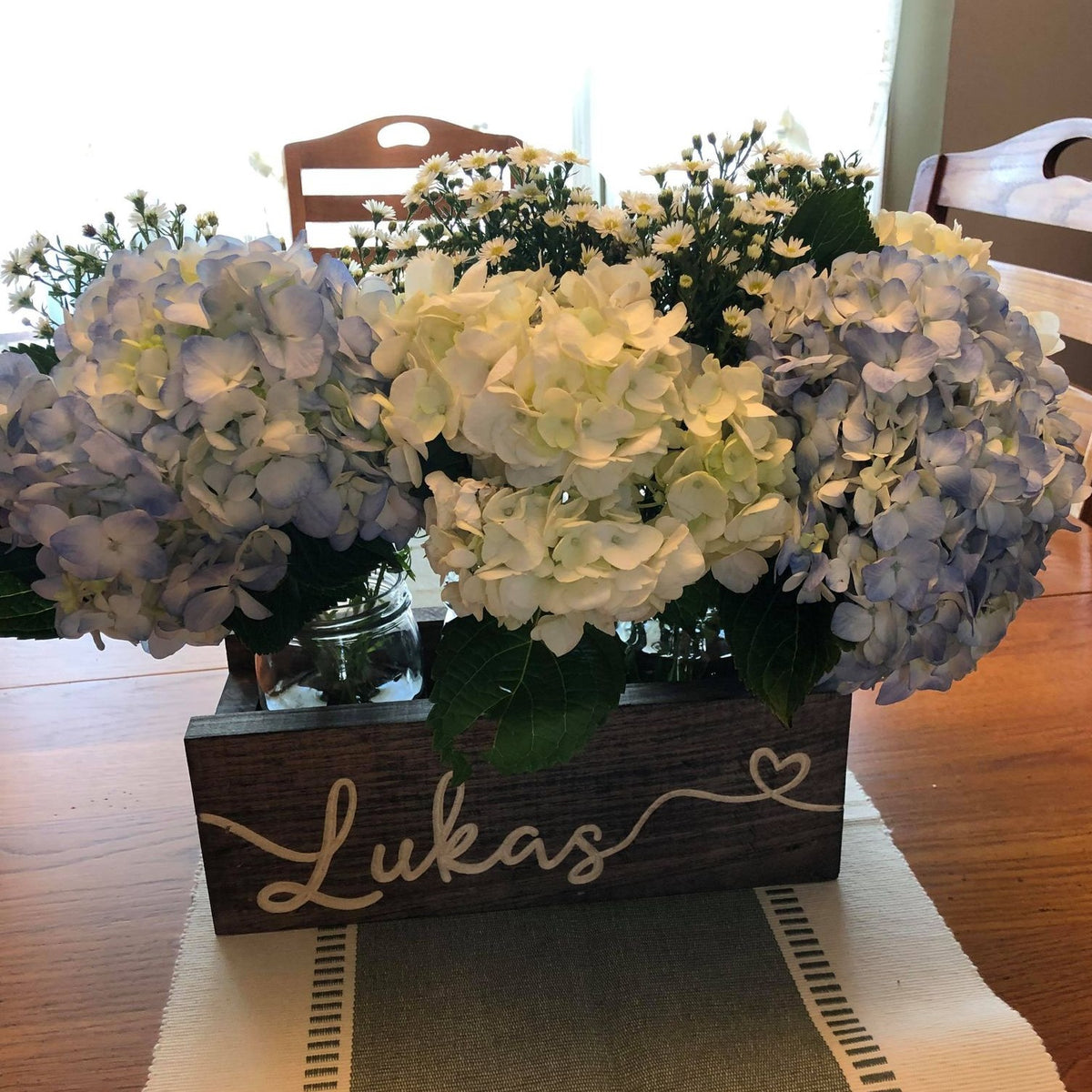 Personalized Mason Jar Holder Centerpiece - Mini