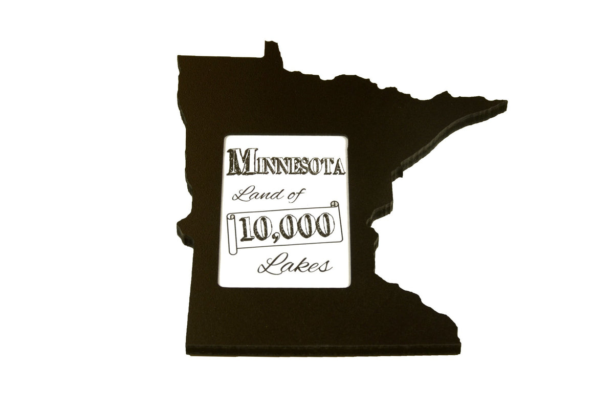 State Shaped Frame - Black