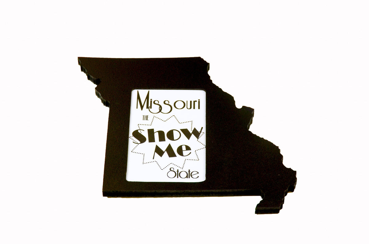 State Shaped Frame - Black