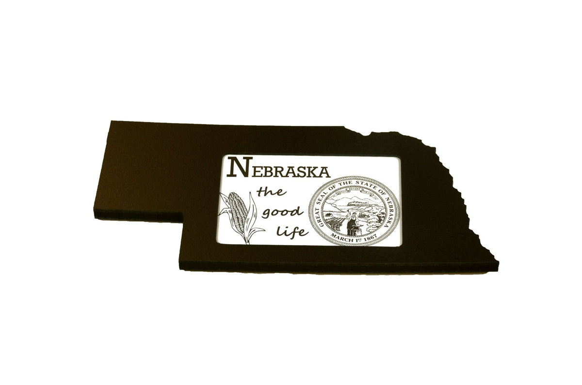 State Shaped Frame - Black