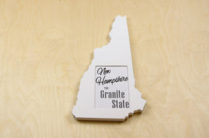 State Shaped Frame - White