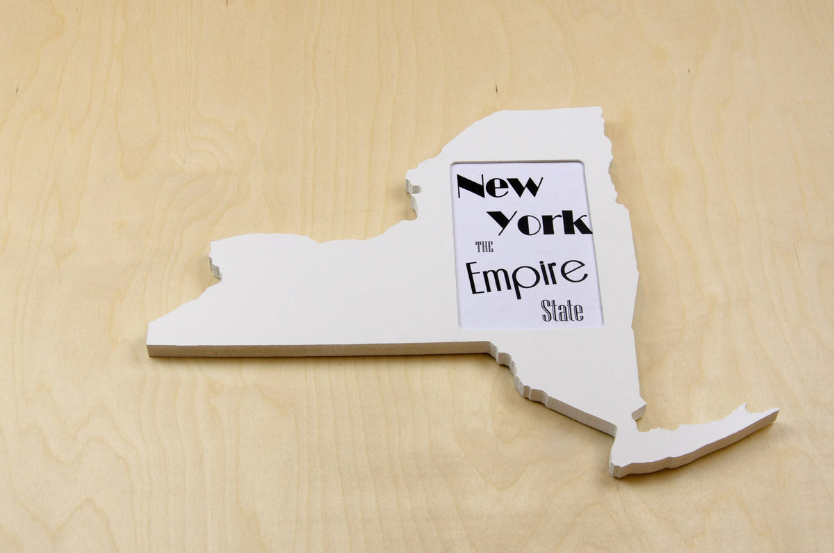 State Shaped Frame - White