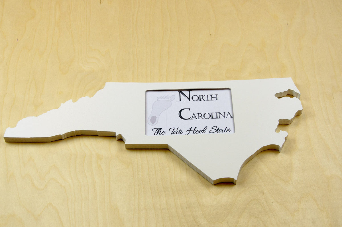 State Shaped Frame - White