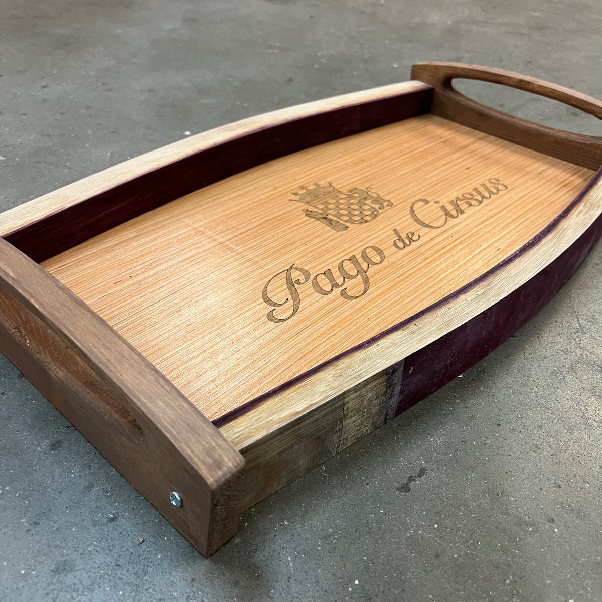 Wine Stave Serving Tray with Custom Logo