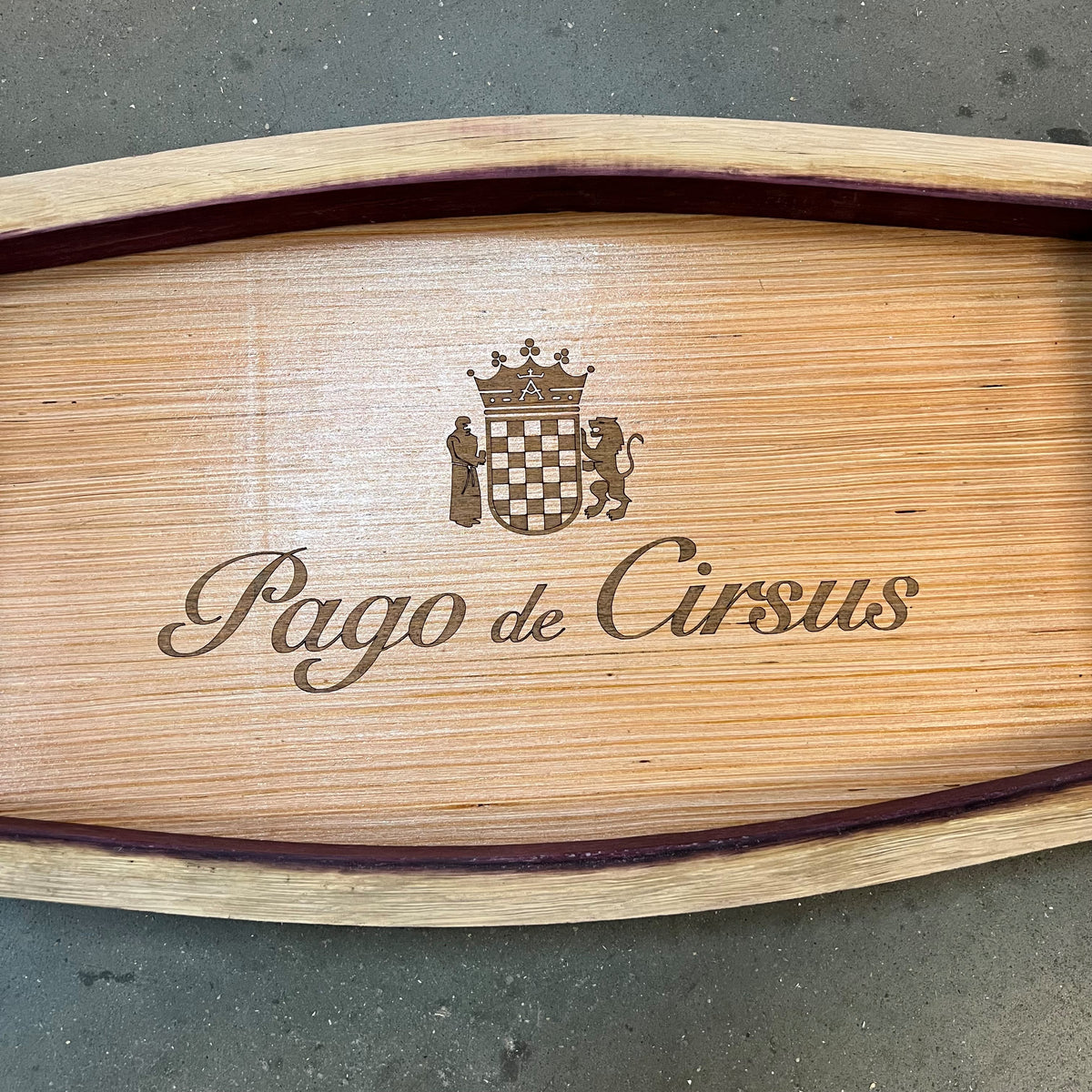 Wine Stave Serving Tray with Custom Logo