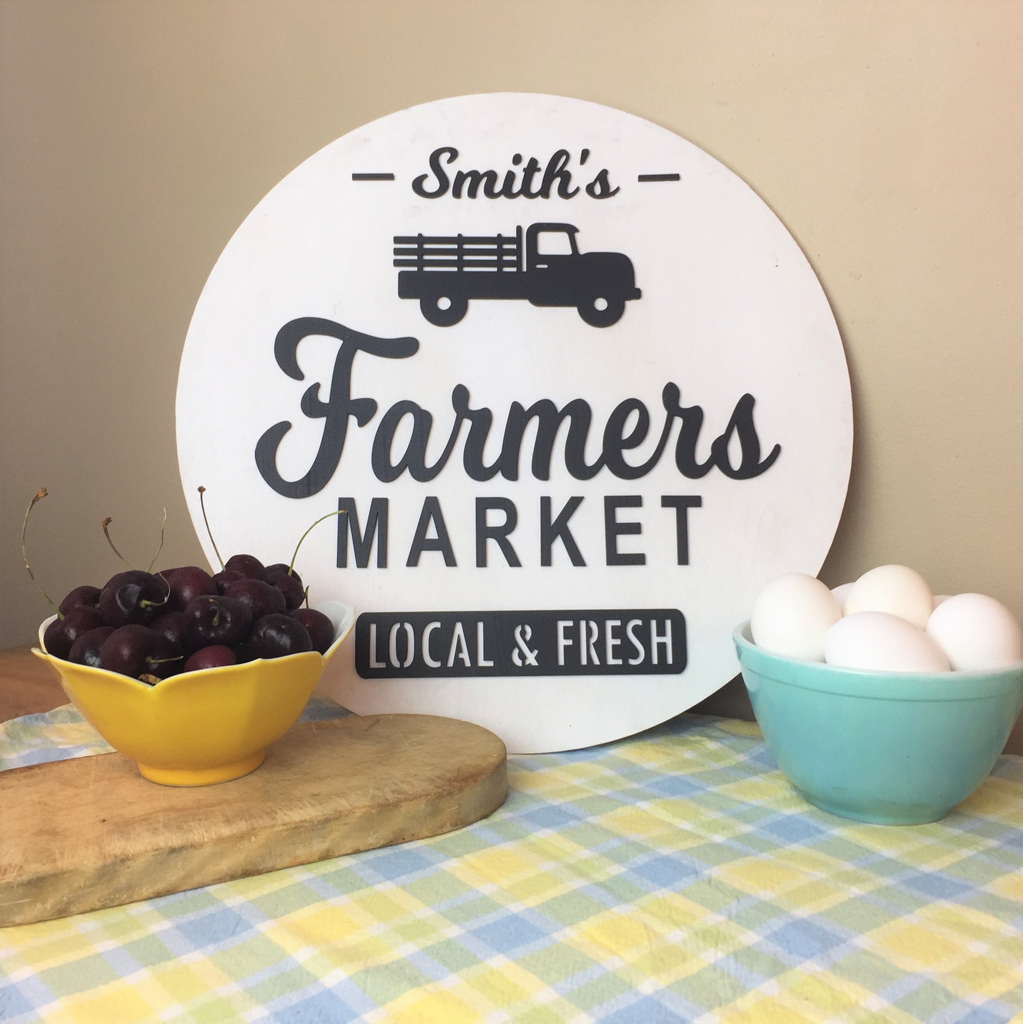 Personalized Farmers Market Sign