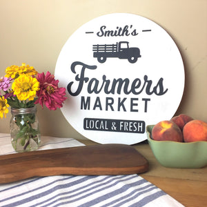 Personalized Farmers Market Sign