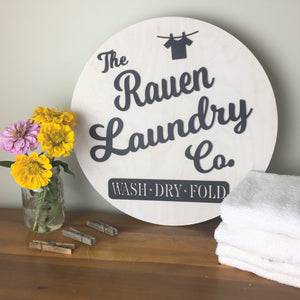 Personalized Farmhouse Laundry Sign