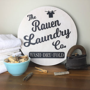 Personalized Farmhouse Laundry Sign