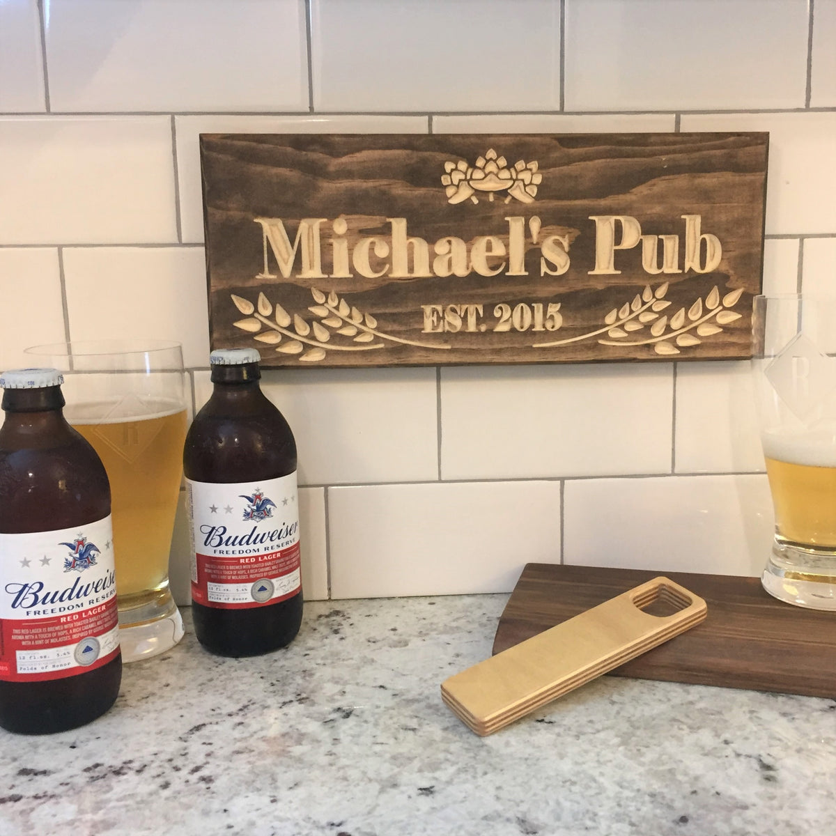 Personalized Wood Pub Sign