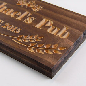 Personalized Wood Pub Sign