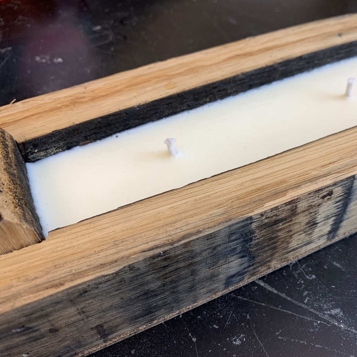 Bourbon Barrel Stave Candle