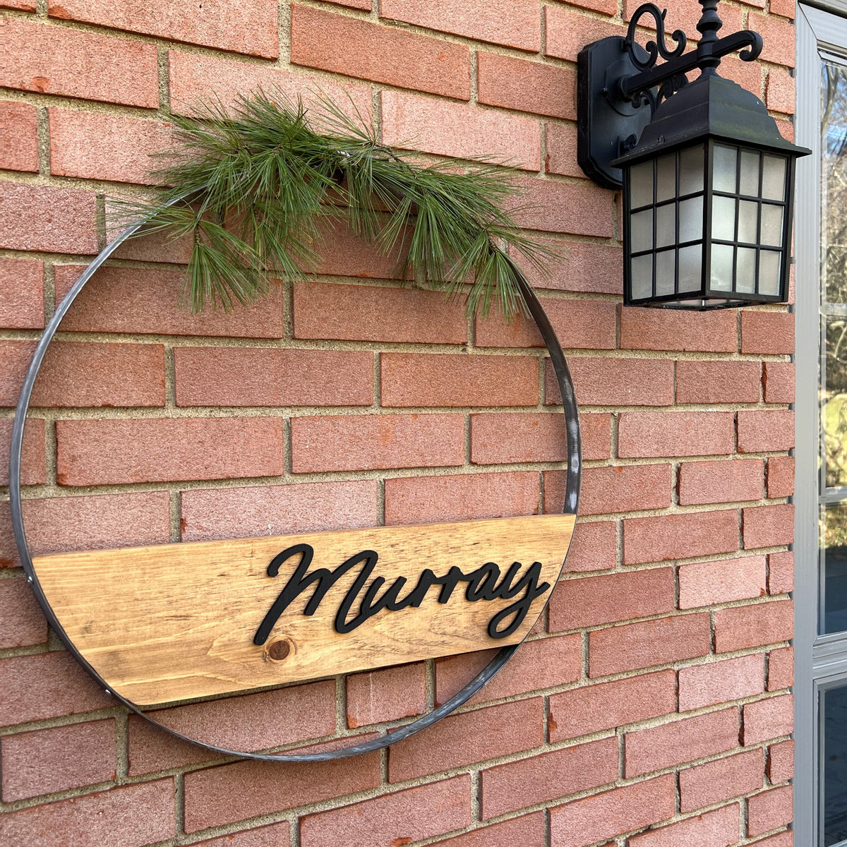 Personalized Wine Barrel Hoop Sign