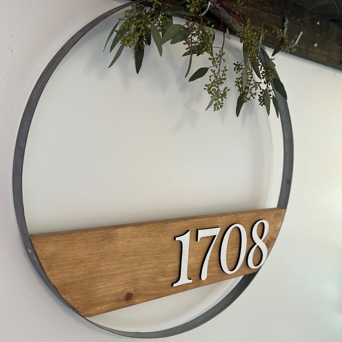 Personalized Wine Barrel Hoop Sign