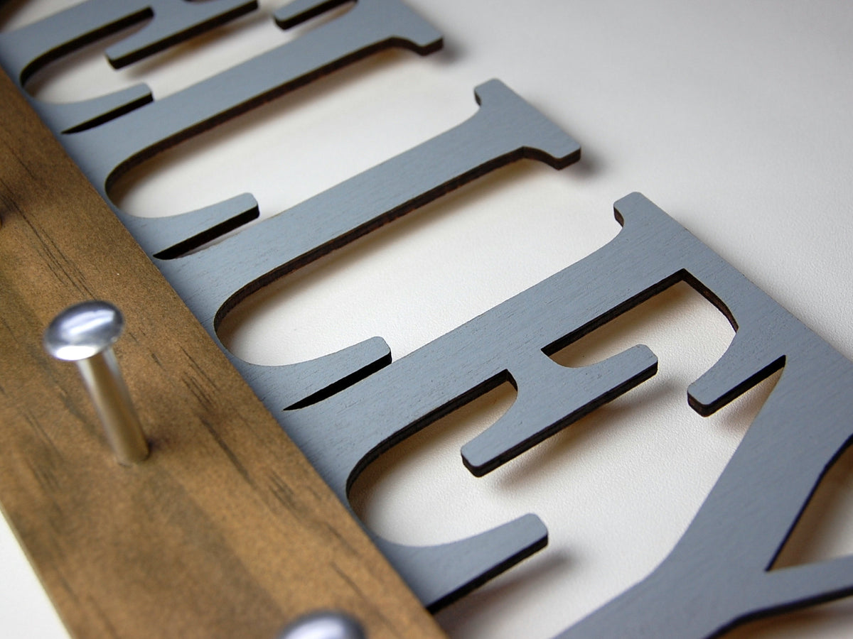 Personalized Name Key Holder Traditional Block Small Caps